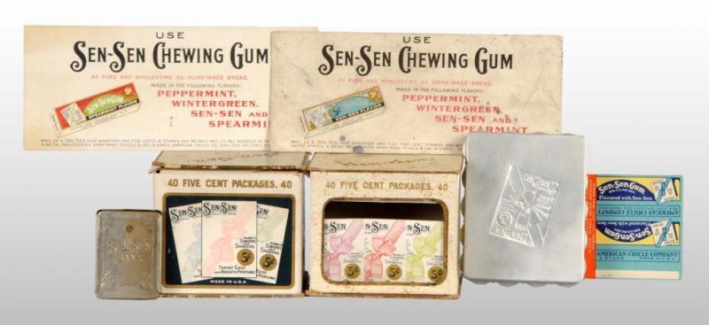 Appraisal: Lot of Assorted Sen-Sen Gum Items Description Includes one dime