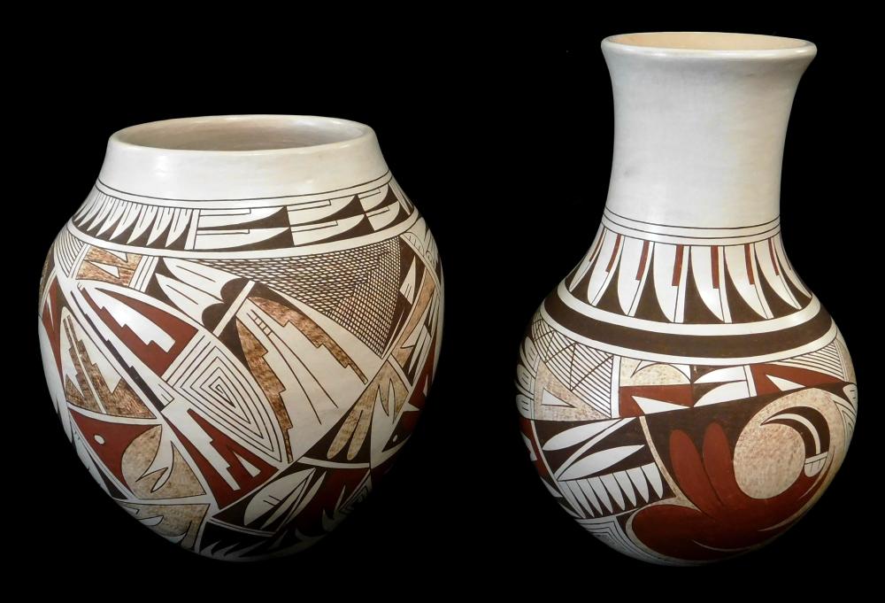 Appraisal: Maynard and Veronica Navasie Hopi th C two pieces of