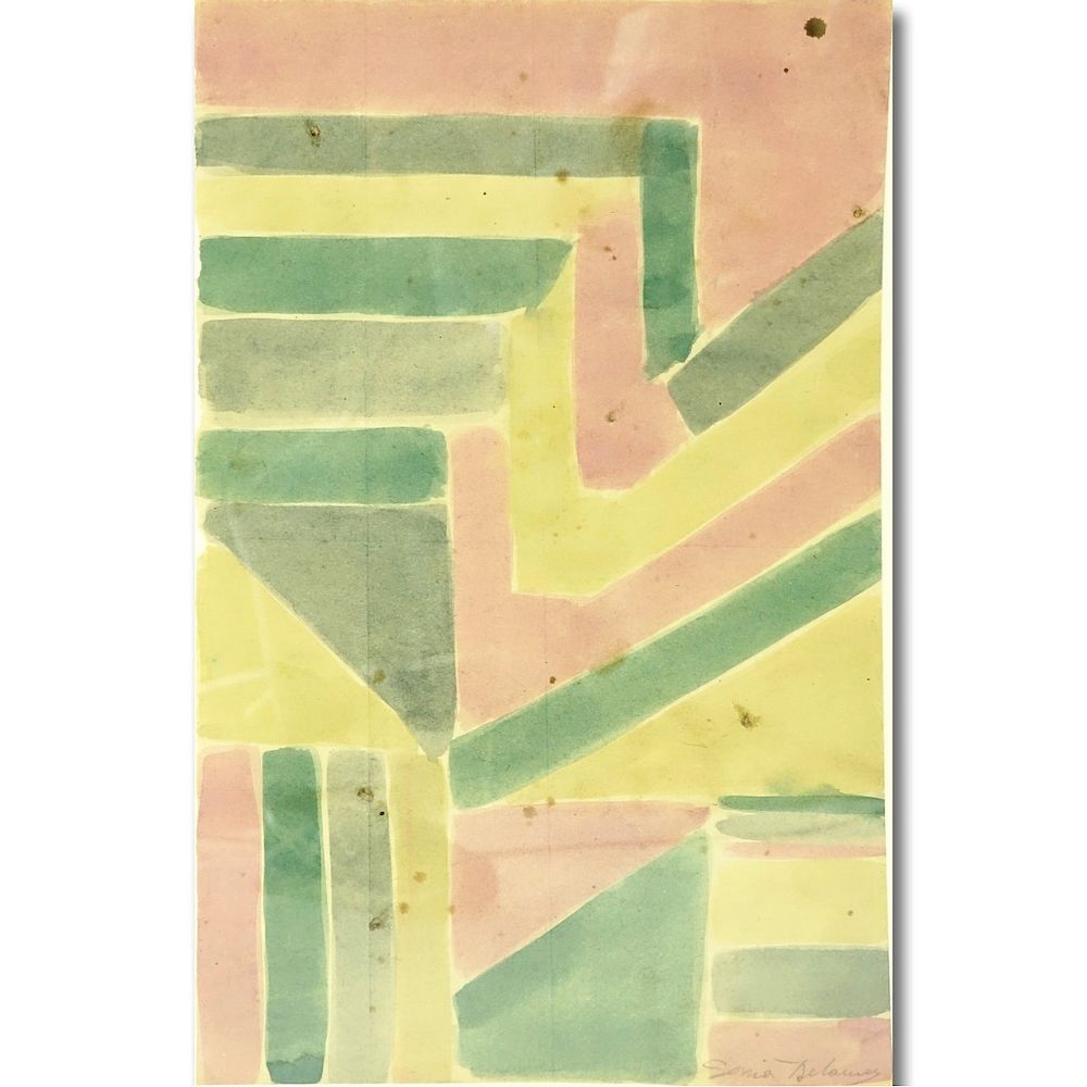 Appraisal: Attributed to Sonia Delaunay French W C Attributed to Sonia