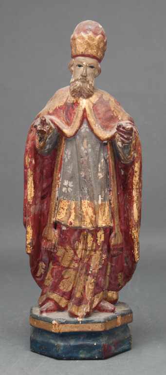 Appraisal: Spanish Colonial carved and polychrome wood santos figure of a