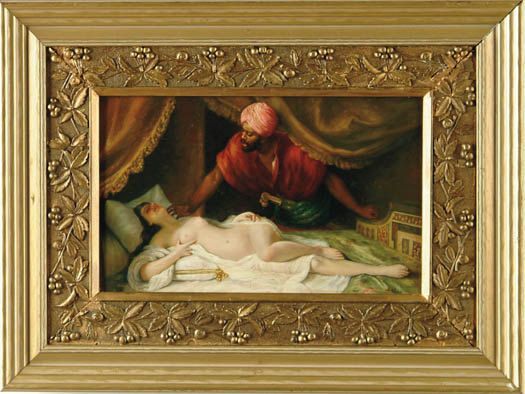 Appraisal: ADOLPHE WEISZ French - OTHELLO AND DESDEMONA Oil on wood