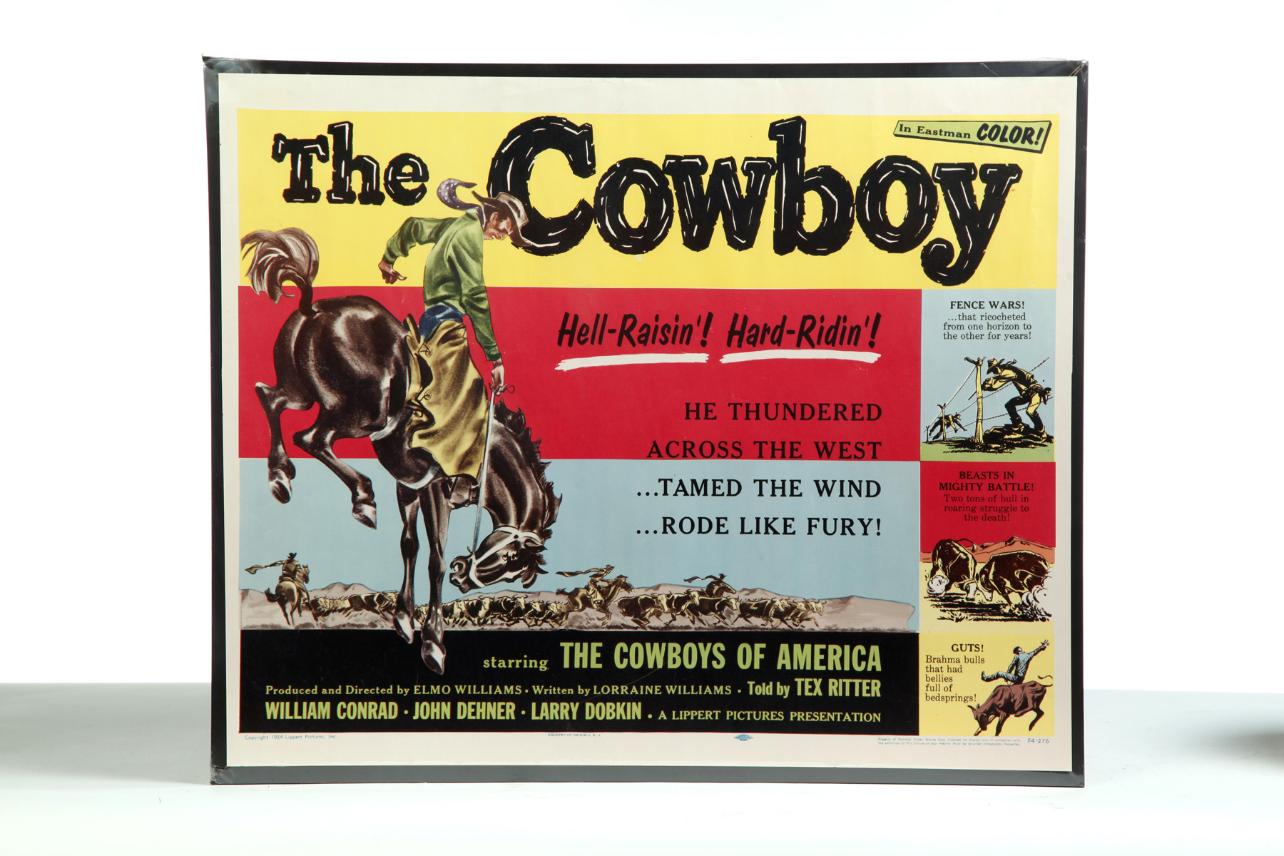 Appraisal: THREE FILM POSTERS American mid th century Group includes The