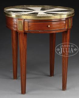 Appraisal: GUERIDON MARBLE TOP TABLE Mid th century France The circular