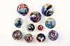 Appraisal: MARBLES - Lot of eleven contemporary blown glass marbles Three