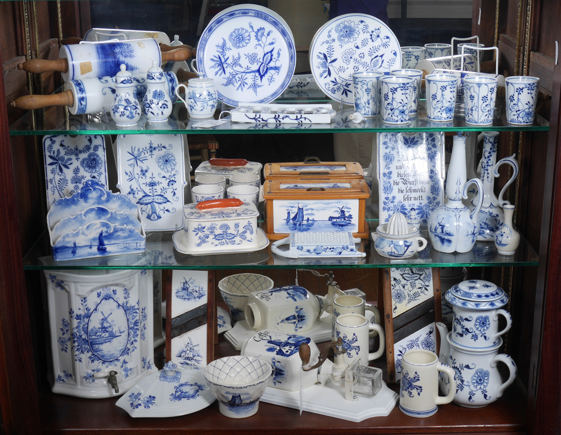 Appraisal: LARGE COLLECTION OF BLUE AND WHITE Approx pieces to include