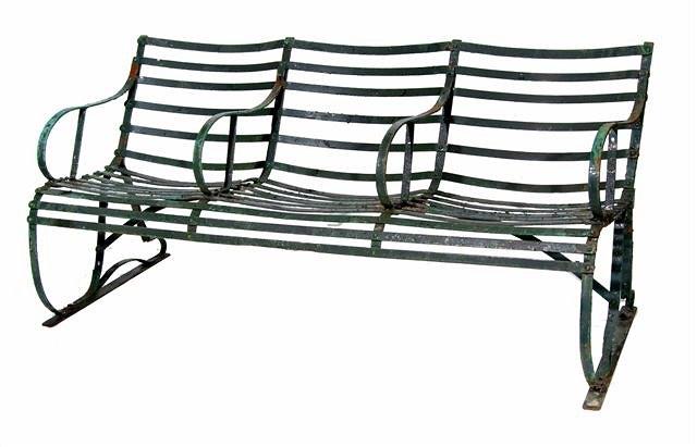 Appraisal: AN EARLY TH CENTURY WROUGHT IRON ZOOLOGICAL GARDEN BENCH with