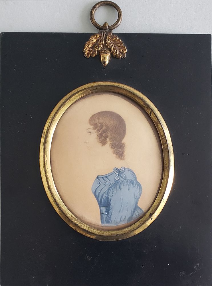 Appraisal: th Century Miniature Watercolor Portrait of Susan Wyer th Century