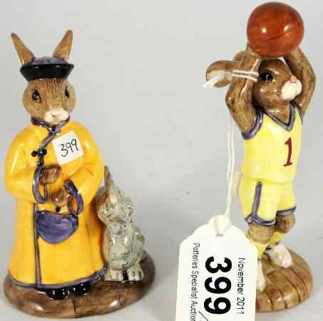 Appraisal: Royal Doulton Bunnykins Figures Mandarin DB and Basketball DB Limited