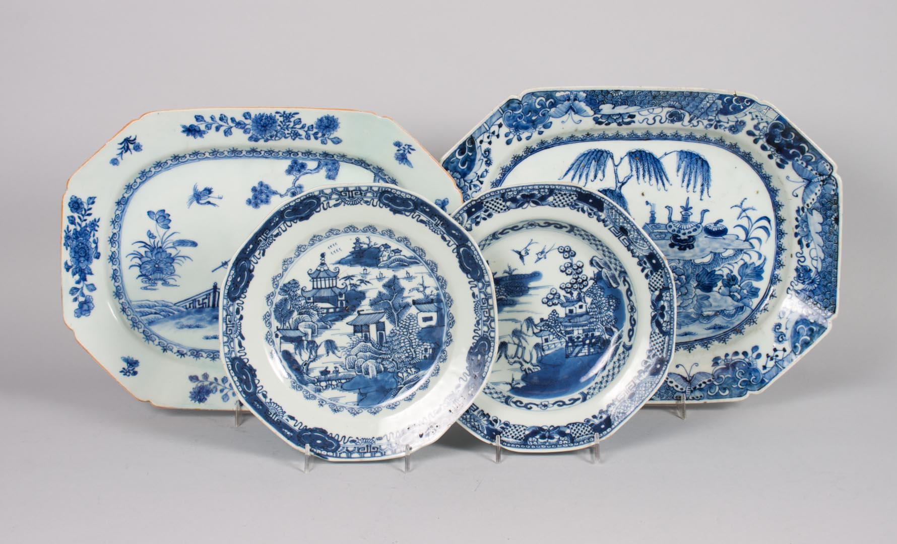 Appraisal: Four Chinese Export porcelain plates and platters late th century