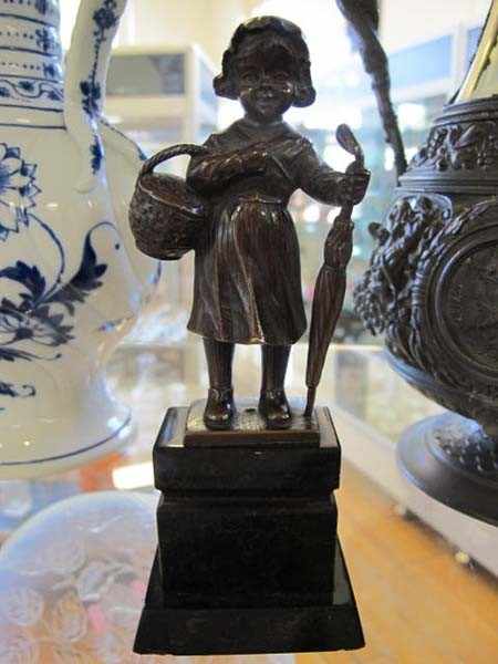 Appraisal: 'S SIGNED V MATZNER BRONZE AND MARBLE FIGURE