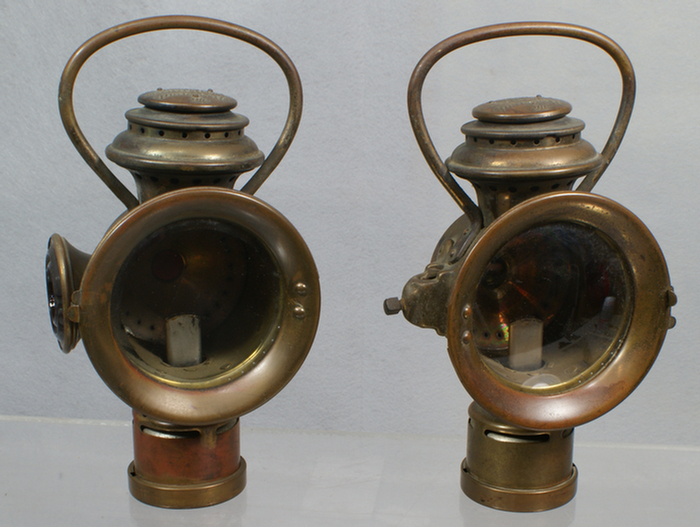 Appraisal: Neverout Insulated Kerosene Safety Lamps by Rose Mfg Co Philadelphia