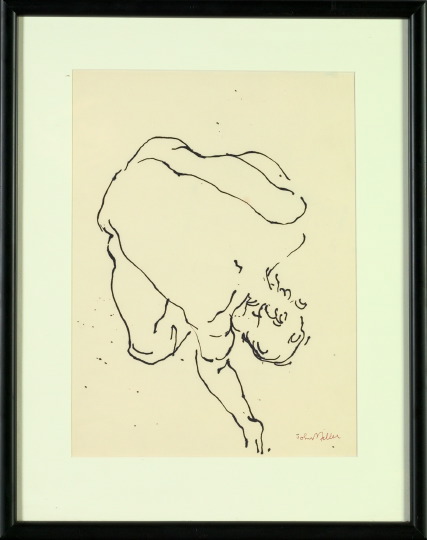 Appraisal: John R Miller American New Orleans th Century Male Nude