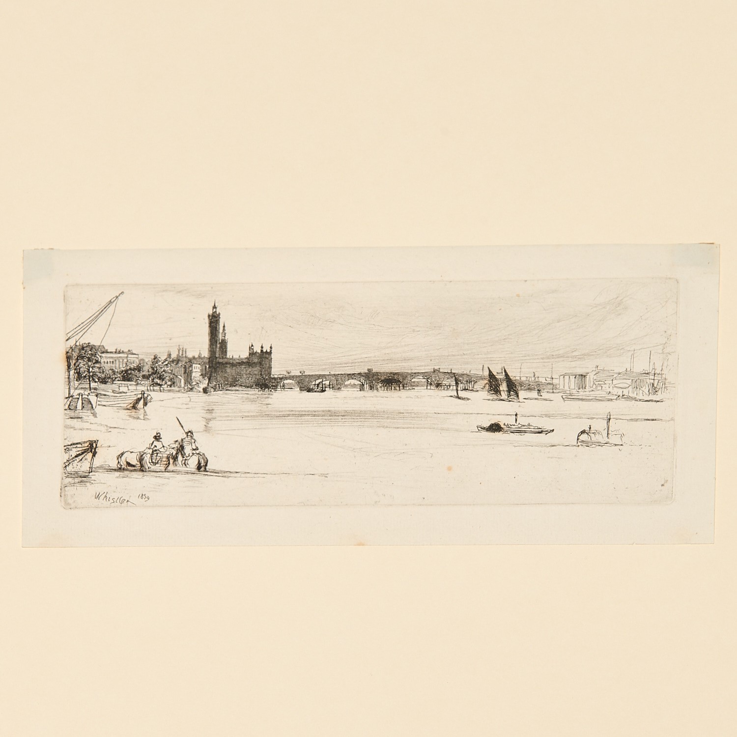 Appraisal: JAMES A M WHISTLER THAMES SET ETCHING James Abbott McNeill