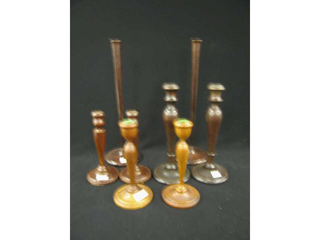 Appraisal: Pairs of Wooden Candlesticks