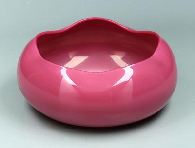 Appraisal: Peachblow bowl glossy finish scalloped infolded rim - x -