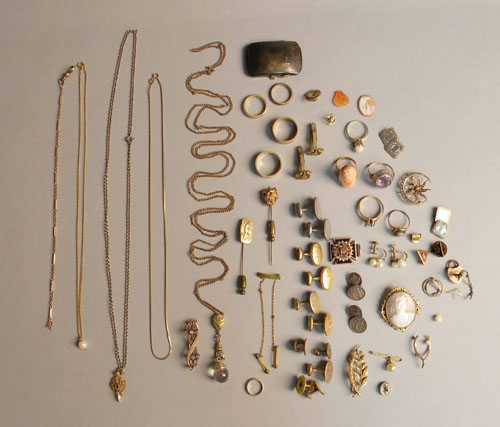 Appraisal: Group of jewelry to include gold and costume