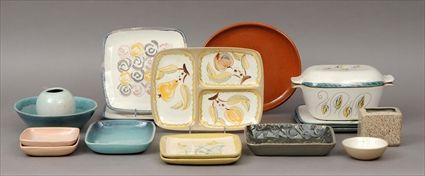 Appraisal: Assorted Glidden Pottery Tableware in the 'Will O' the Wisp'