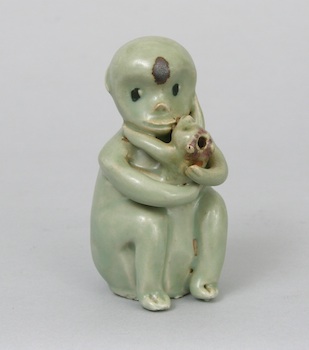 Appraisal: A Korean Celadon Glazed Water Dropper A Korean celadon glazed