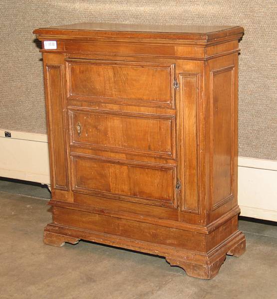 Appraisal: An Italian Baroque walnut cabinet incorporating antique elements height in