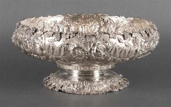 Appraisal: American repousse sterling silver center bowl S Kirk Son Co