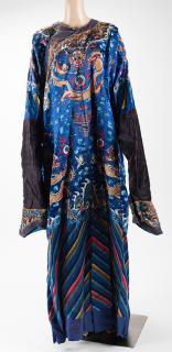 Appraisal: Long Tack Sam Lung Te Shan Blue Embroidered Dragon Robe