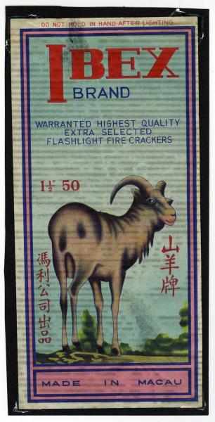 Appraisal: Ibex - -Pack Firecracker Label Class Pekin Fireworks Company in