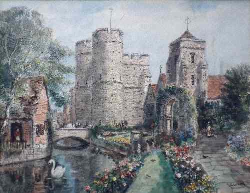 Appraisal: S J Toby Nash - - Watercolour - View of