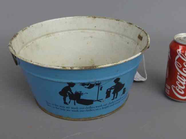 Appraisal: Vintage child's toy washtub '' Diameter '' Ht