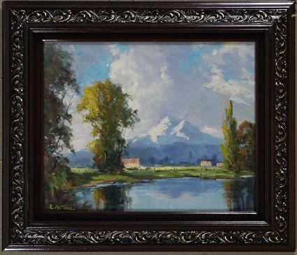 Appraisal: CLEMENT METIVIER - MT SHASTA Oil on masonite x in