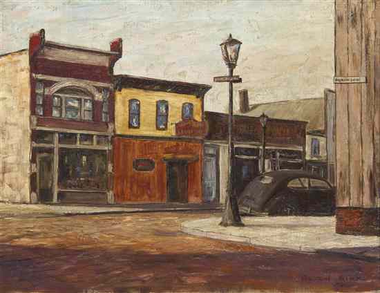 Appraisal: Artist Unknown American th century Main Street in a Small