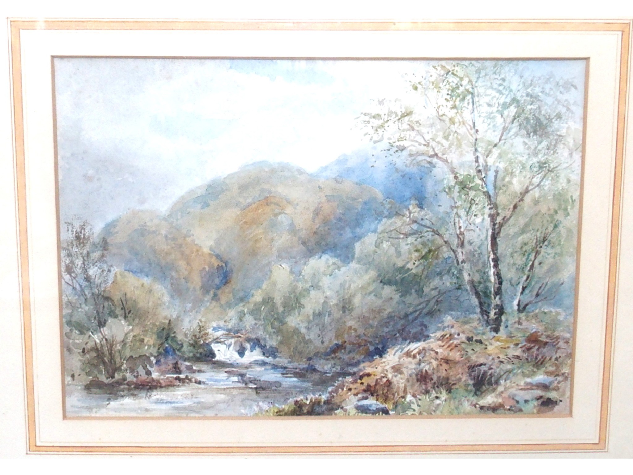 Appraisal: SCOTTISH SCHOOL th Century A Highland Stream watercolour