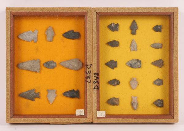 Appraisal: Two frames D with arrowheads from East Canton OH and