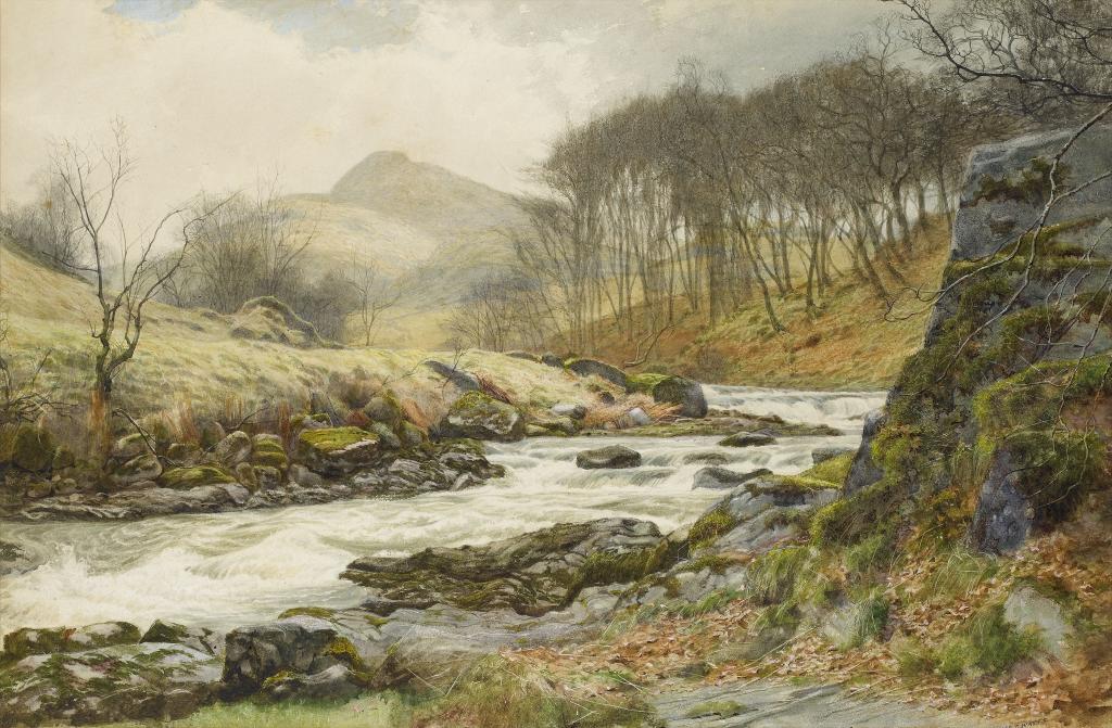 Appraisal: JAMES THOMAS WATTS RCA RBSA - A MOUNTAIN STREAM signed