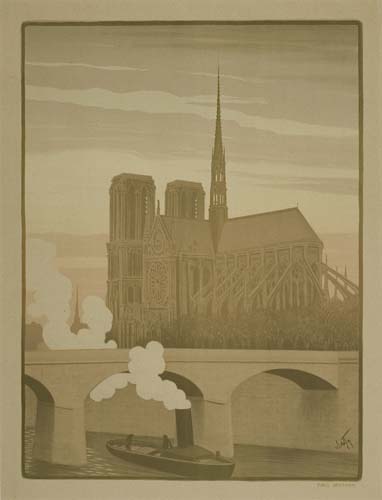 Appraisal: PAUL BERTHON NOTRE DAME DE PARIS x inches Condition A