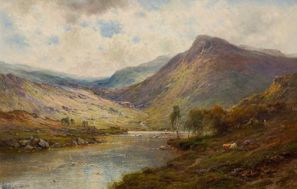 Appraisal: ALFRED DE BREANSKI SENIOR BRITISH - THE LAKE AND RIVER