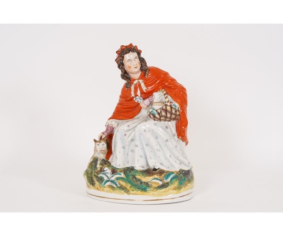 Appraisal: Very large Staffordshire Little Red Riding Hood circa h x