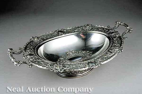 Appraisal: An Antique Continental Silverplate Cake Basket late th c of