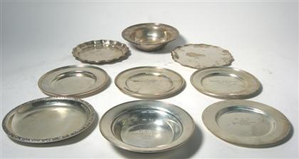 Appraisal: Collection of sterling silver small holloware pieces th century Including