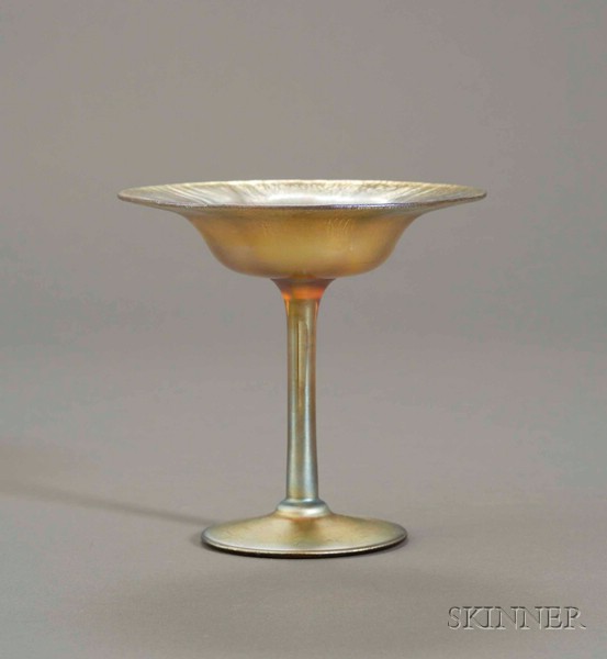 Appraisal: Tiffany Favrile Compote Glass New York early th century Gold