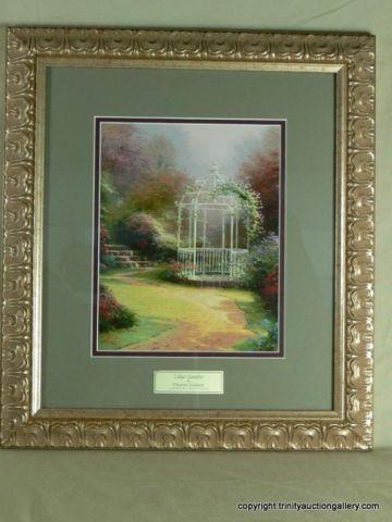 Appraisal: Thomas Kinkade Library Edition Print Lilac Gazebo - Professionally framed