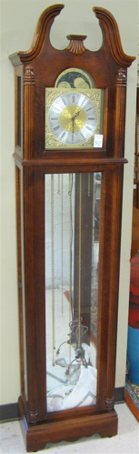 Appraisal: TRADITIONAL STYLE GRANDFATHER FLOOR CLOCK Howard Miller Clock Co Nottingham