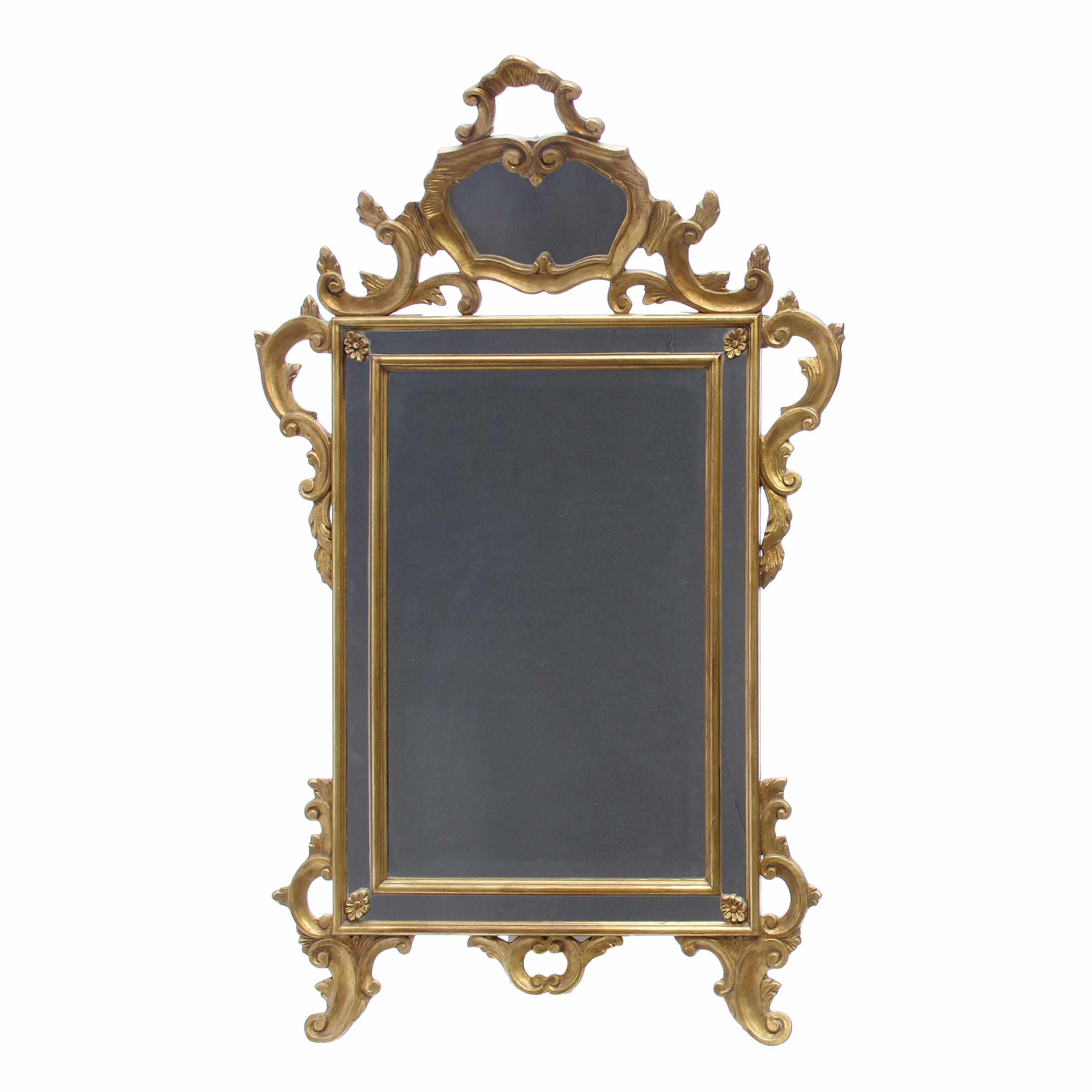 Appraisal: An Italian Rococo style giltwood mirror th centuryheight in width