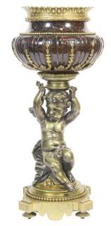 Appraisal: Figural marble and gilt metal urn in the Renaissance Revival