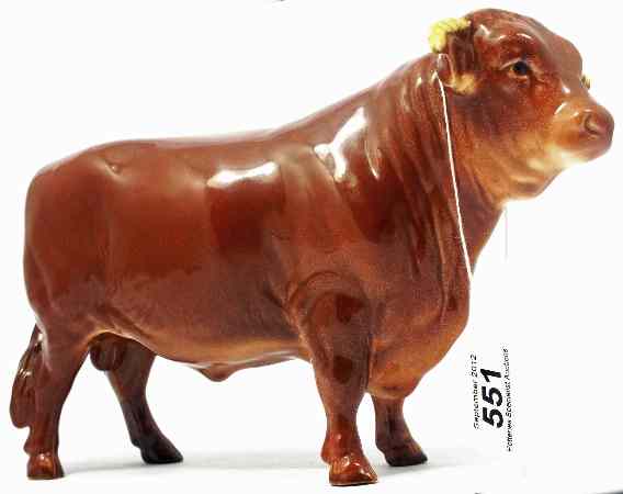 Appraisal: Beswick rare model of a Hereford Bull in Lincolnshire Red