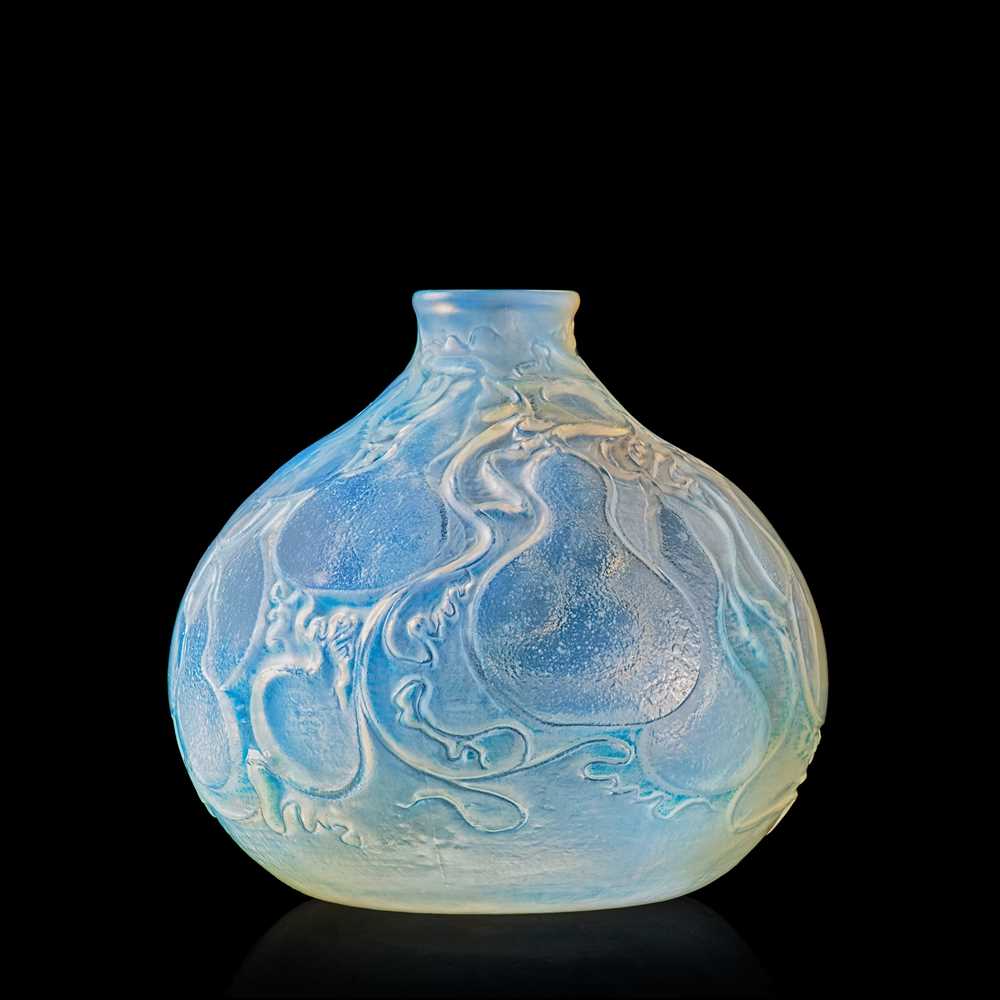 Appraisal: REN LALIQUE FRENCH - COURGES VASE NO designed cased opalescent