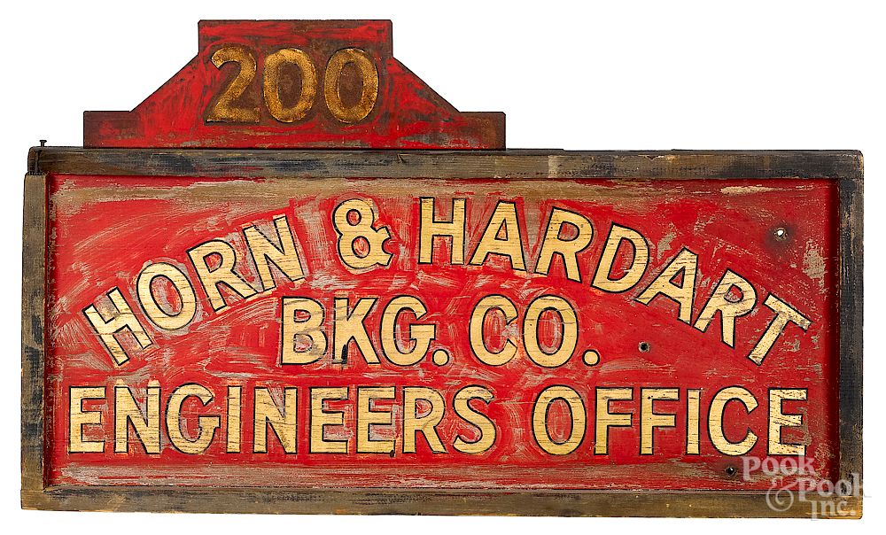 Appraisal: Horn Hardart BKG Co Engineers Office sign Horn Hardart BKG