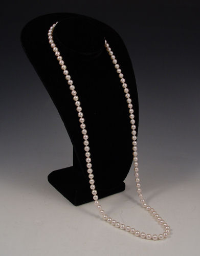 Appraisal: LONG STRAND AKOYA PEARLS Strand of - mm cultured pearls