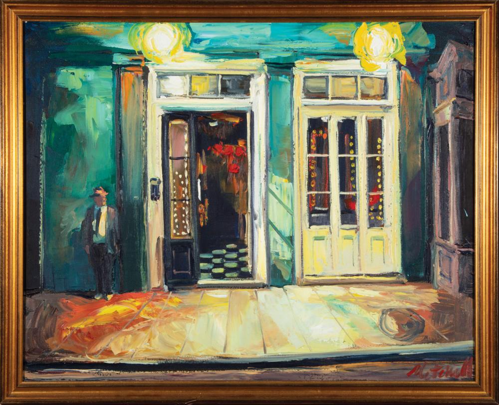 Appraisal: James Michalopoulos American New Orleans b New Orleans Street Scene