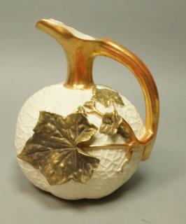 Appraisal: ROYAL WORCESTER Melon Form Pitcher Porcelain bod ROYAL WORCESTER Melon