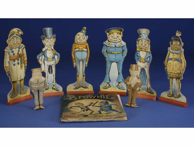 Appraisal: Eight Palmer Cox Brownie Skittles McLoughlin Brothers ca lithographed paper